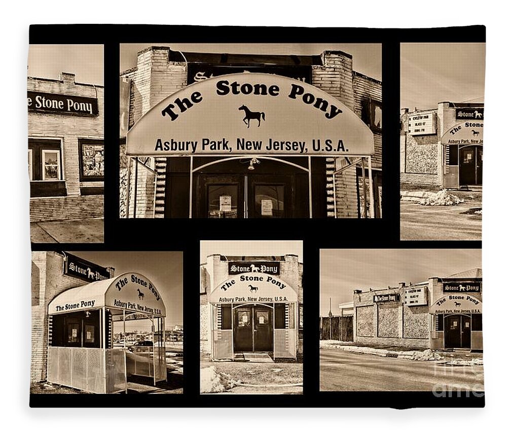 Paul Ward Fleece Blanket featuring the photograph Stone Pony Montage by Paul Ward