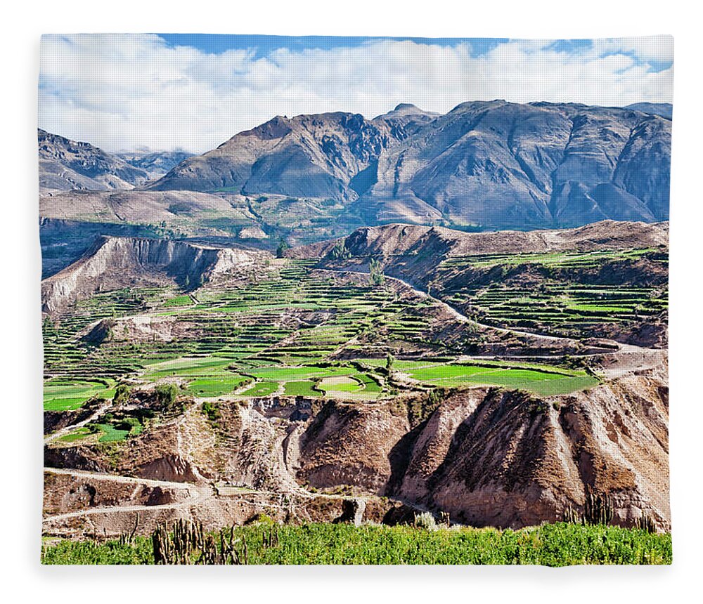 South America Fleece Blanket featuring the photograph Stunning Landscape View Of The by Instamatics