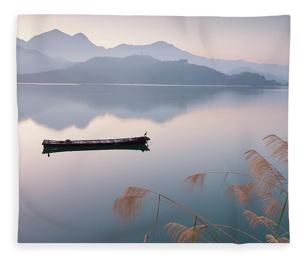 Scenics Fleece Blanket featuring the photograph Sun Moon Lake, The Path Around The Lake by Higrace Photo