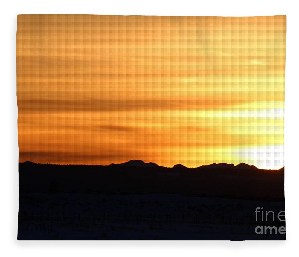 Sunset Fleece Blanket featuring the photograph Sundre Sunset by Ann E Robson