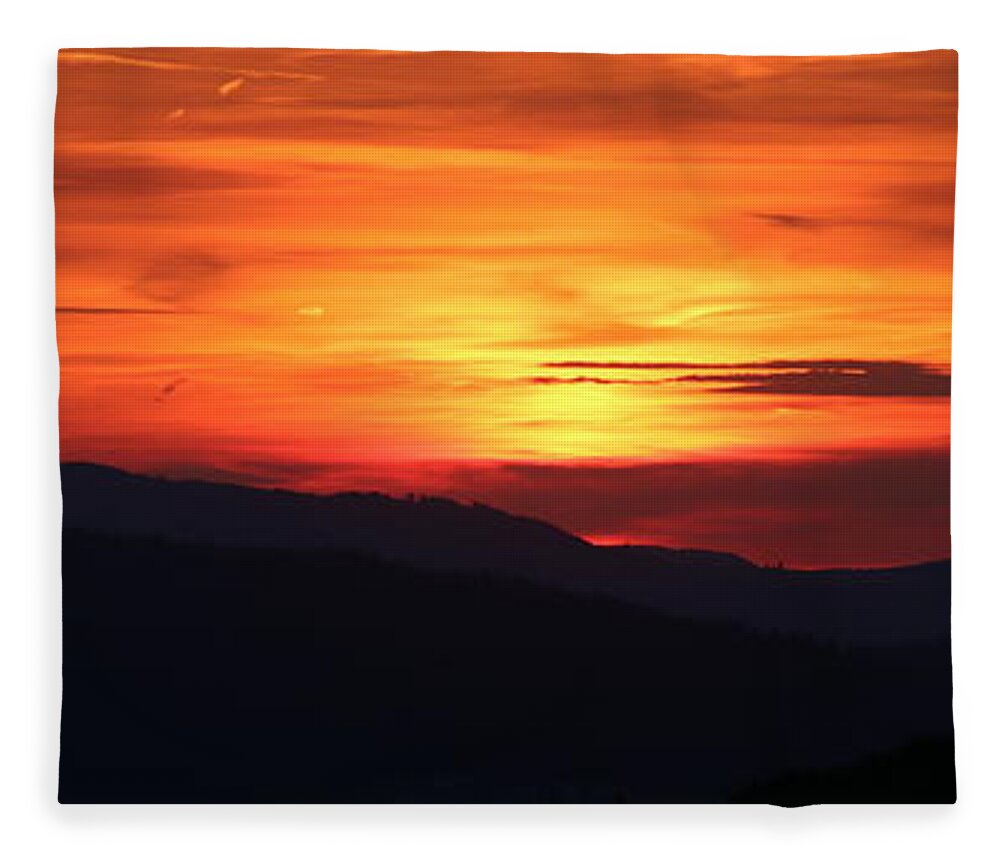 Sunset Fleece Blanket featuring the photograph Sunset by Amanda Mohler