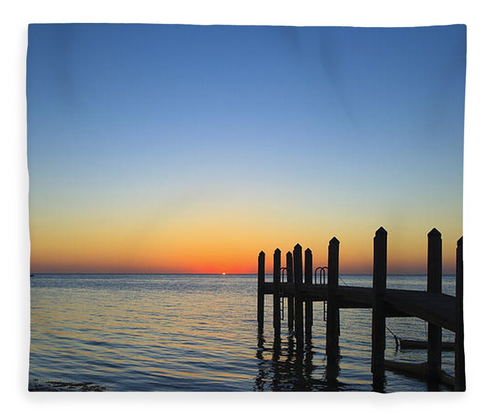 Bayfront Fleece Blanket featuring the photograph Sunset in the Keys by Raul Rodriguez