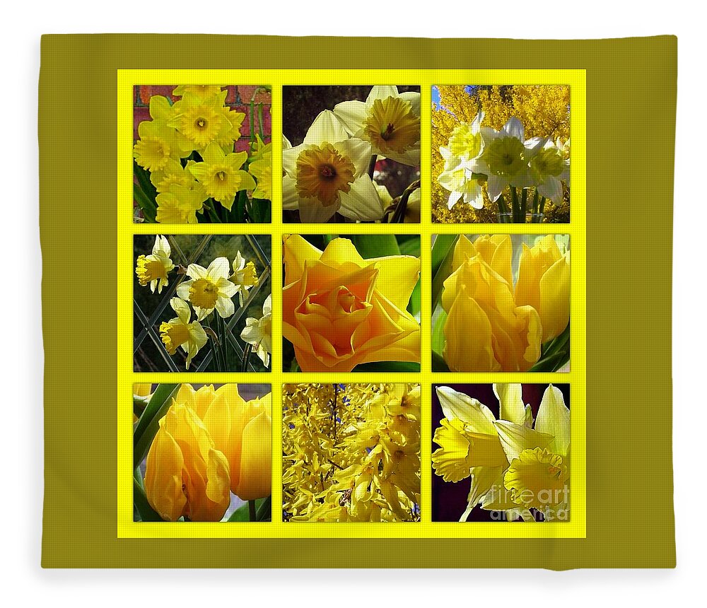 Sunny Fleece Blanket featuring the photograph Sunshine Gold Picture Window by Joan-Violet Stretch