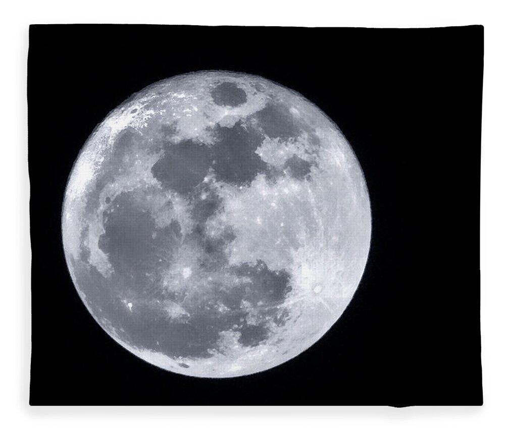 Super Moon Fleece Blanket featuring the photograph Super Moon Over Arizona by Saija Lehtonen