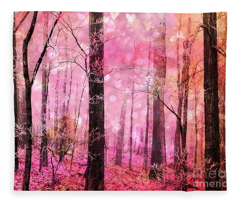 Dreamy Pink Gate Landscape Pink Gate Nature Print Baby Girl Nursery Decor Surreal Fairytale Gothic Gate Print Fantasy Gate Fairy Lights