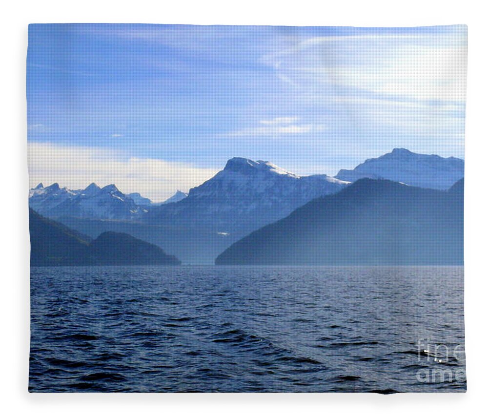 Panoramic Fleece Blanket featuring the photograph Swiss Alps 2 by Amanda Mohler