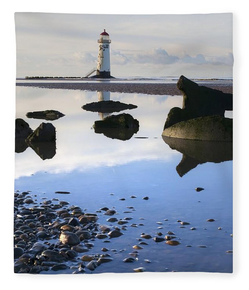 Talacer Fleece Blanket featuring the photograph Talacer abandoned lighthouse by Spikey Mouse Photography
