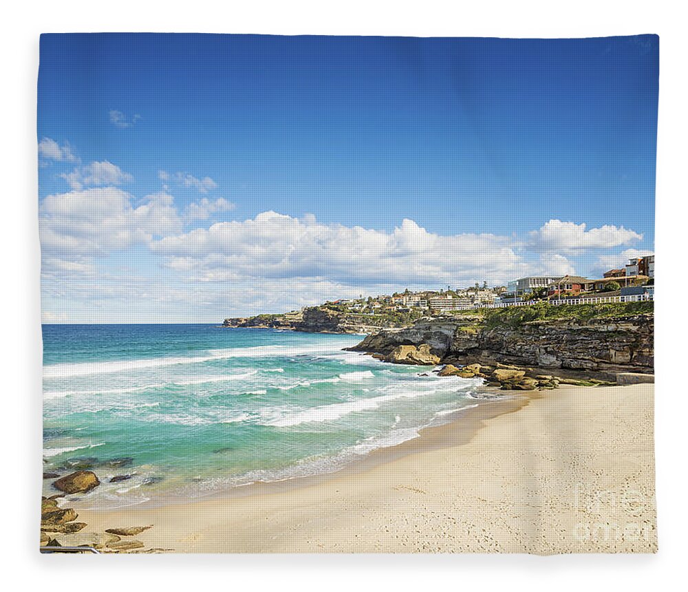 Architecture Fleece Blanket featuring the photograph Tamarama Beach Beach In Sydney Australia by JM Travel Photography