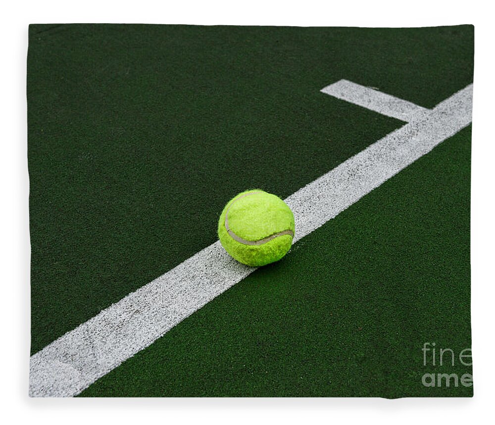 Paul Ward Fleece Blanket featuring the photograph Tennis - The Baseline by Paul Ward