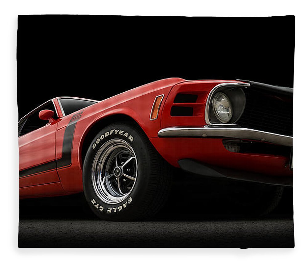 Mustang Fleece Blanket featuring the digital art The Boss by Douglas Pittman