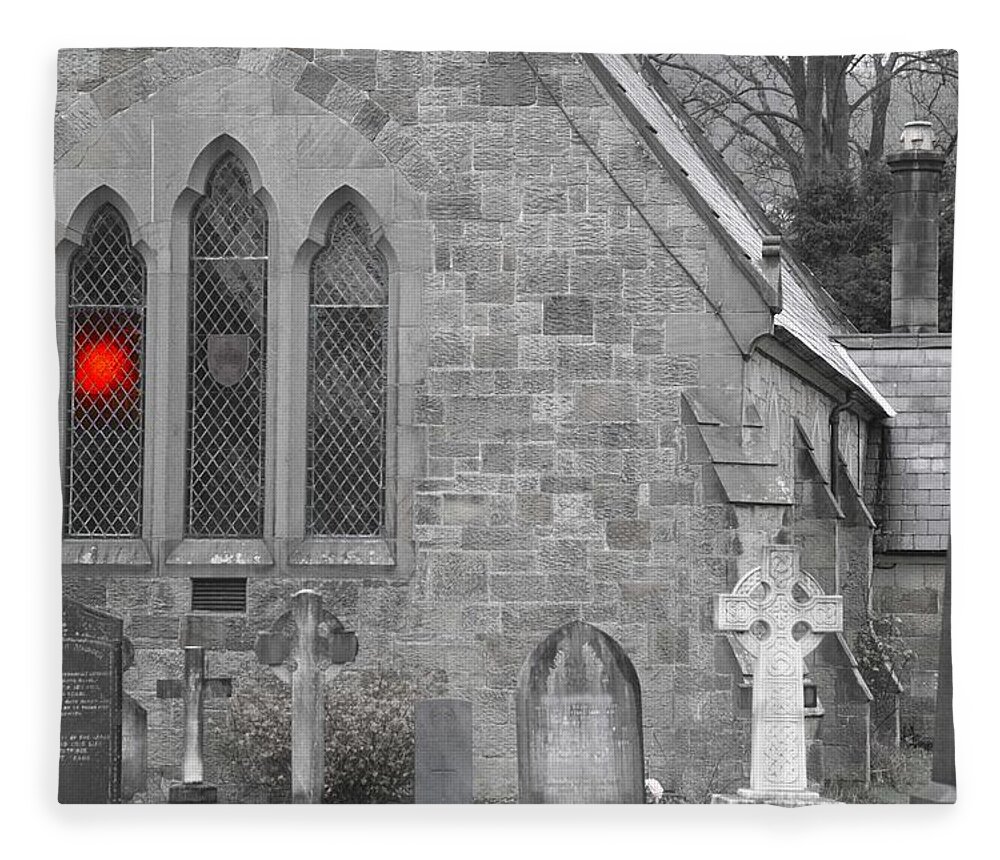 Church Fleece Blanket featuring the photograph The church 2 by Christopher Rowlands