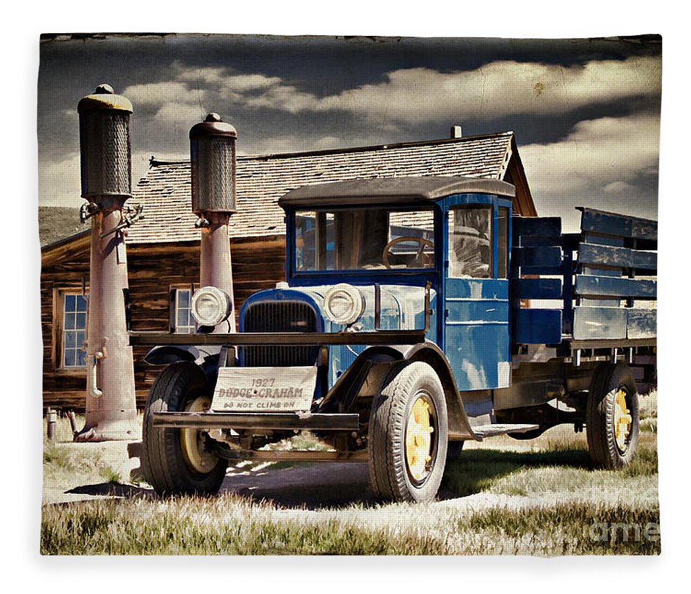 Bodie Fleece Blanket featuring the photograph The Dodge Graham at Boones by Lana Trussell