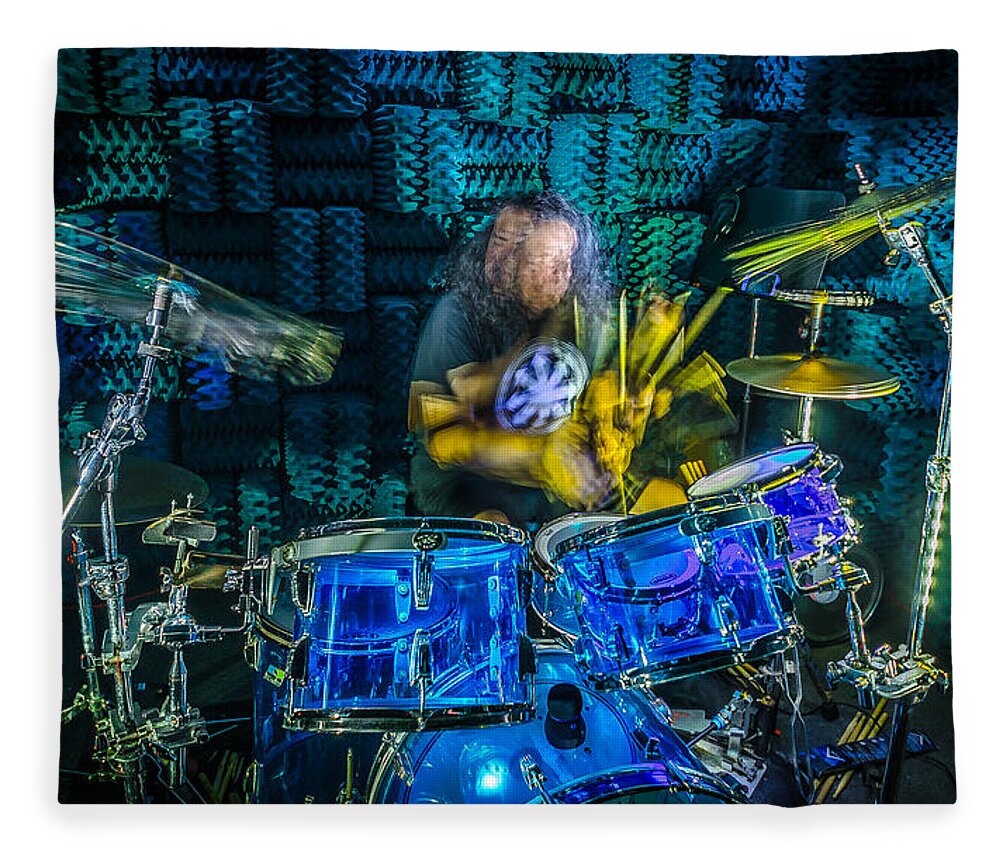 Drums Fleece Blanket featuring the photograph The Drummer by David Morefield