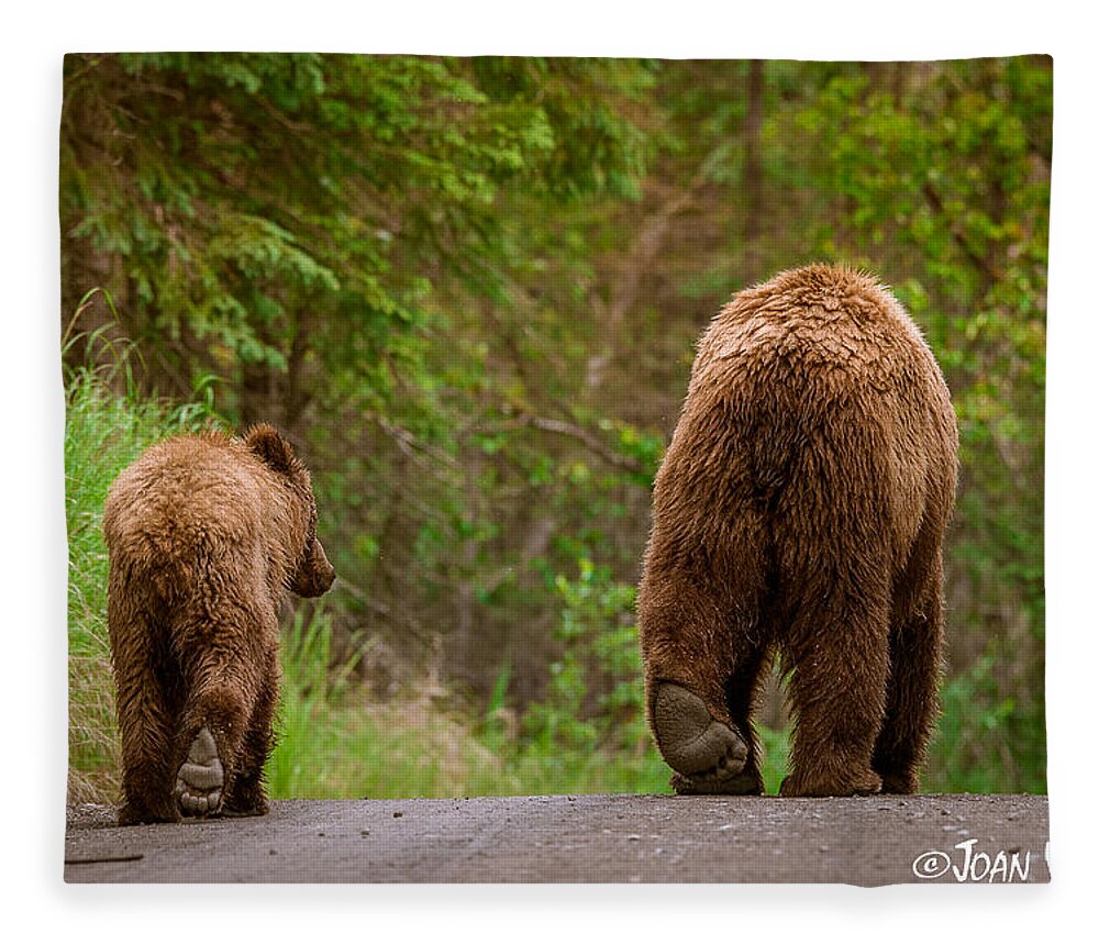 Alaska Fleece Blanket featuring the photograph The Grizzly End by Joan Wallner