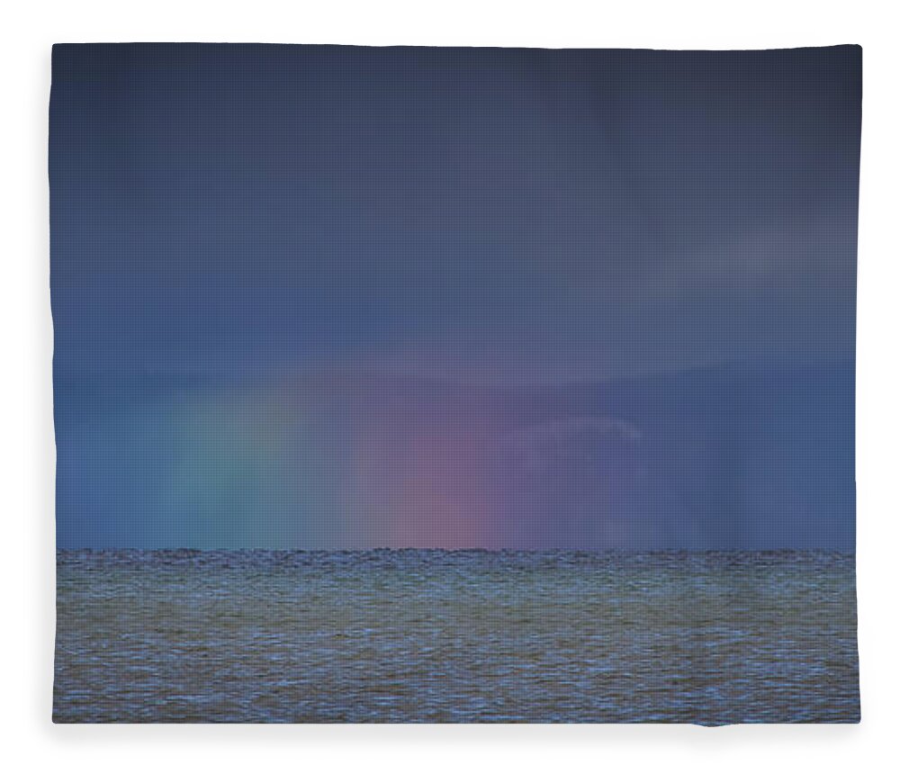 The End Of The Rainbow Fleece Blanket featuring the photograph The End Of The Rainbow by Mitch Shindelbower