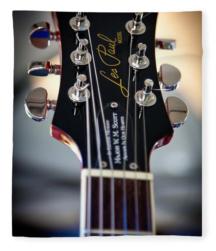The Epiphone Les Paul Guitars Fleece Blanket featuring the photograph The Epiphone Les Paul Guitar by David Patterson