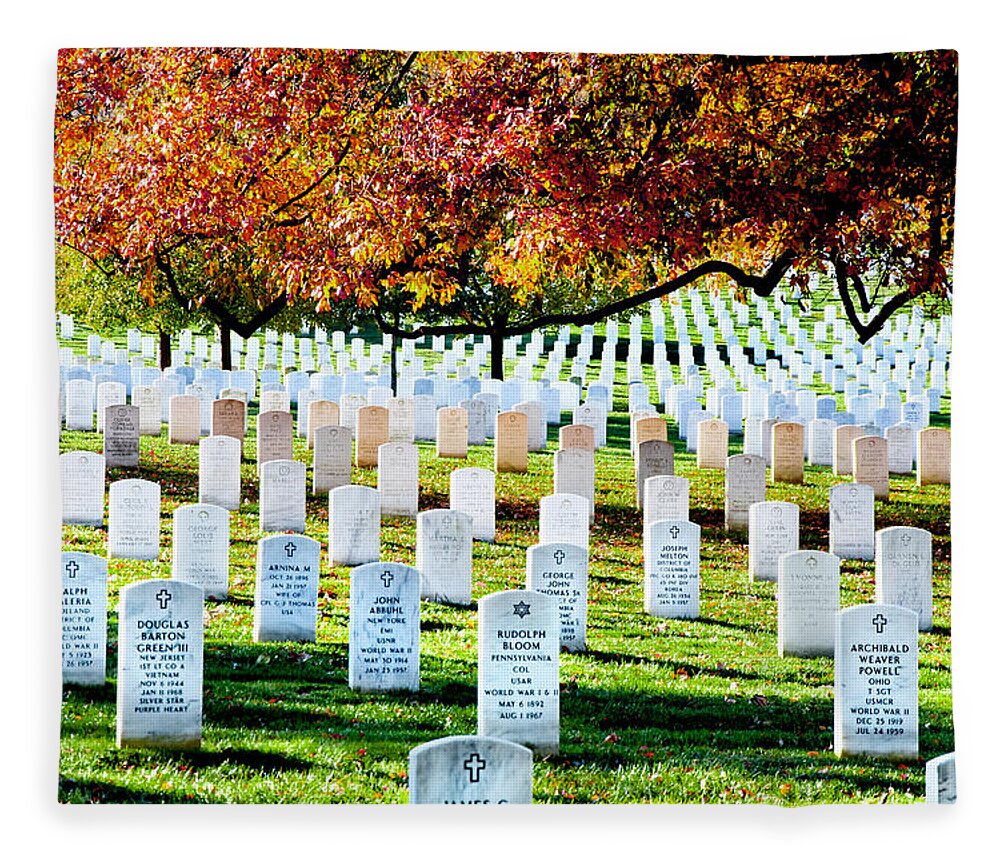 Arlington Cemetery Fleece Blanket featuring the photograph The Fall by Greg Fortier