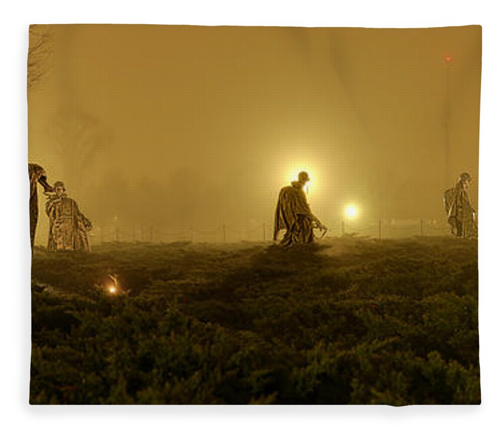 Metro Fleece Blanket featuring the photograph The Fog Of War #1 by Metro DC Photography