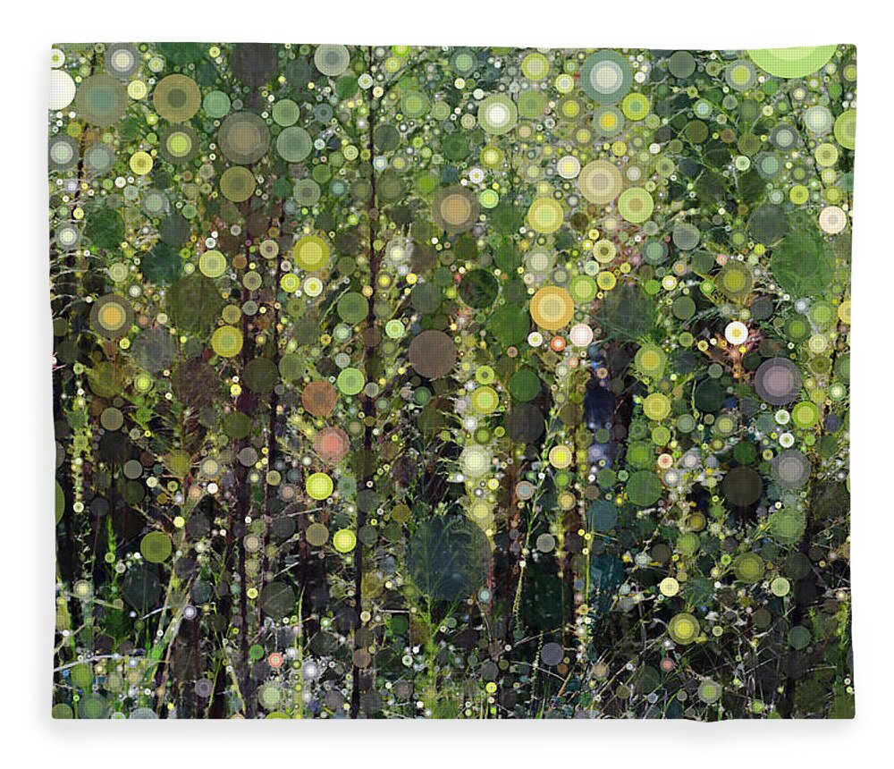 Digital Fleece Blanket featuring the digital art The Forest by Linda Bailey