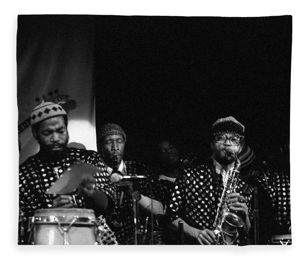 Sun Ra Arkestra Fleece Blanket featuring the photograph The Front Line by Lee Santa