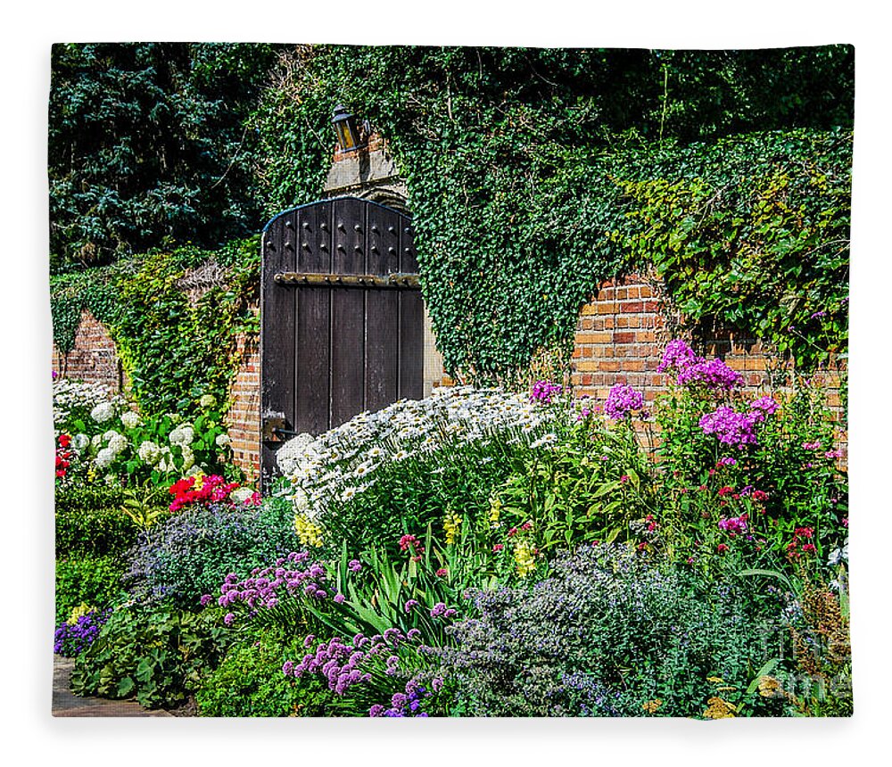 Garden Fleece Blanket featuring the photograph The Garden Gate by Grace Grogan