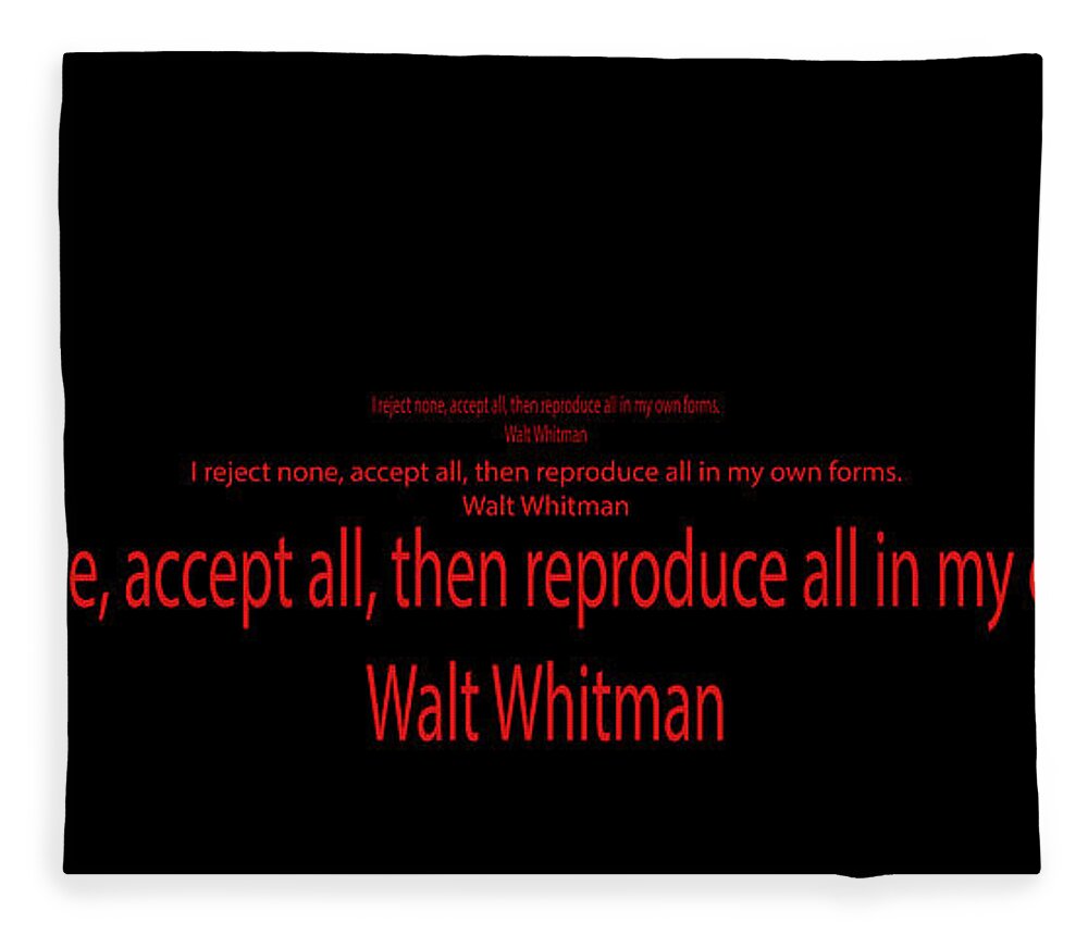 Walt Whitman Quote Fleece Blanket featuring the painting The Generations Mural IV by David Bridburg