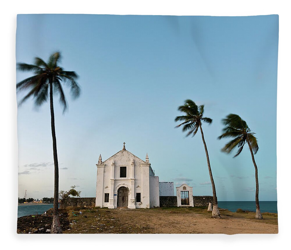 Tranquility Fleece Blanket featuring the photograph The Ilha De Moçambique, Chapel Of by John Seaton Callahan
