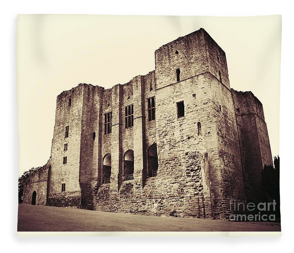 Kenilworth Fleece Blanket featuring the photograph The Keep by Denise Railey