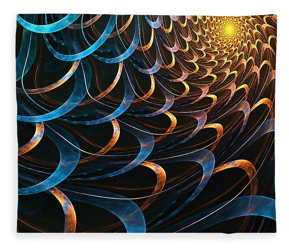 Fractal Fleece Blanket featuring the digital art The Light by Lourry Legarde