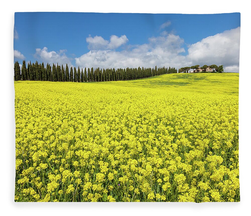 Scenics Fleece Blanket featuring the photograph The Look Of Tuscan Spring by Saro17