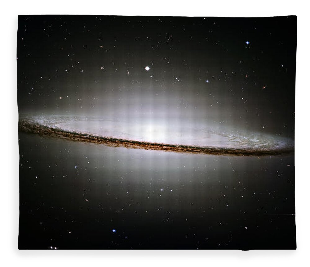 M104 Fleece Blanket featuring the photograph The Majestic Sombrero Galaxy by Ricky Barnard