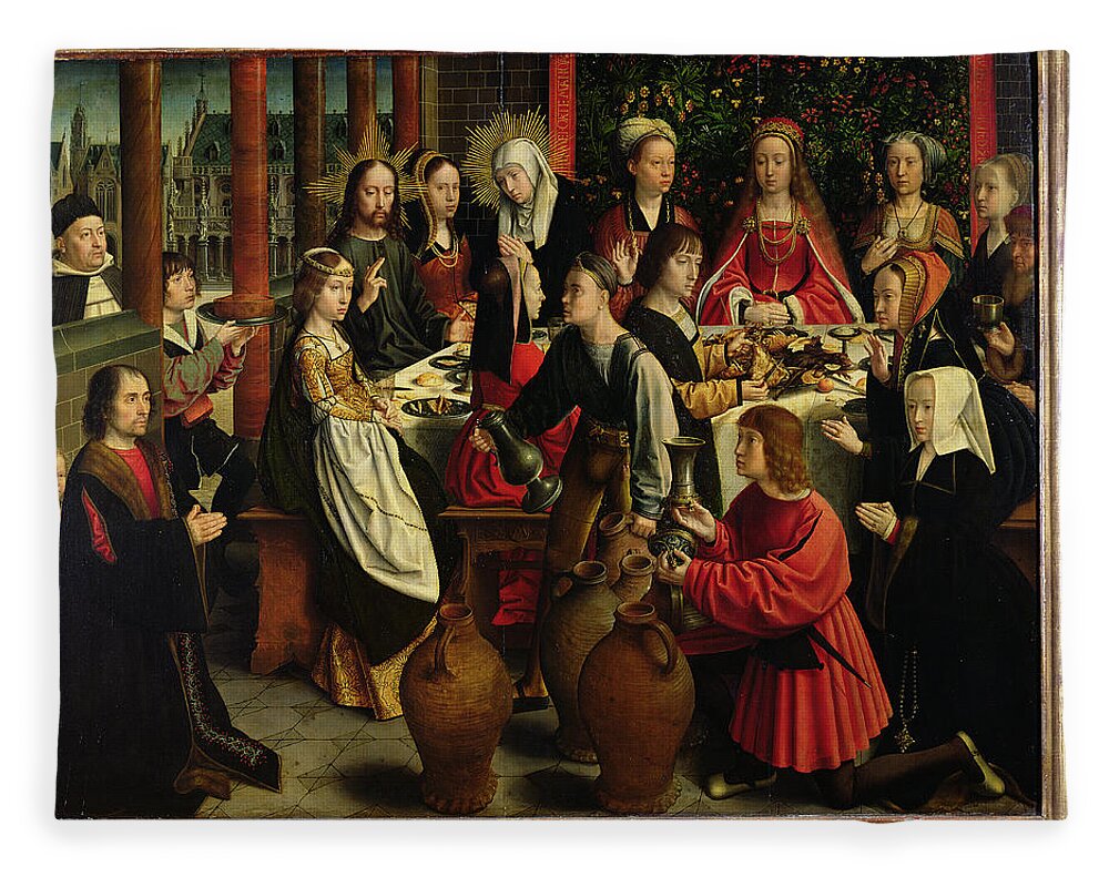 The Marriage Feast At Cana Fleece Blanket for Sale by Gerard David
