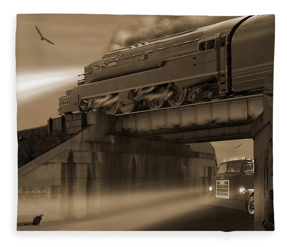 Transportation Fleece Blanket featuring the photograph The Overpass 2 by Mike McGlothlen