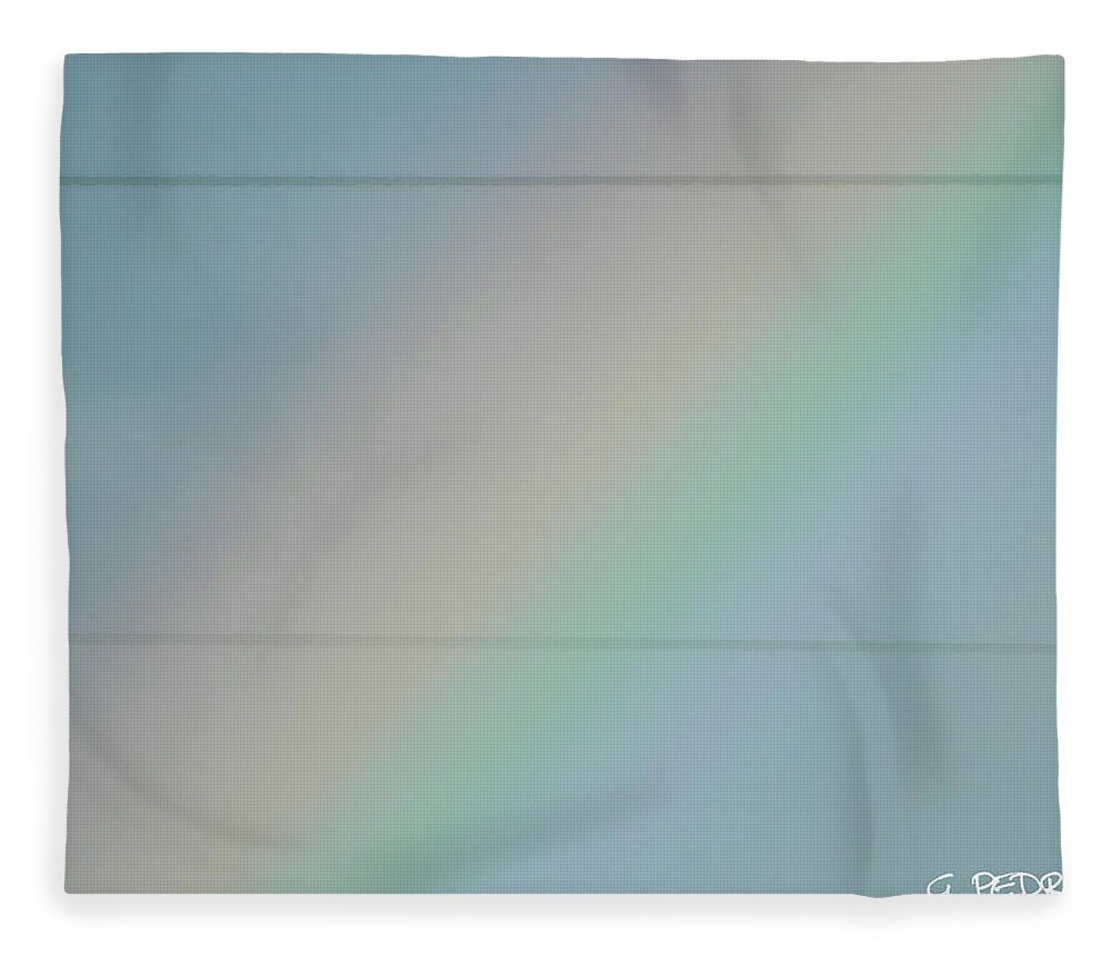 Rainbow Fleece Blanket featuring the painting The Rainbow by George Pedro