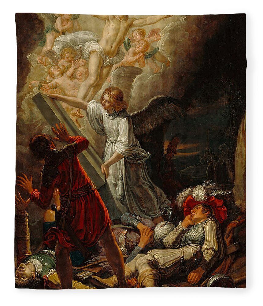 Pieter Lastman Fleece Blanket featuring the painting The Resurrection by Pieter Lastman