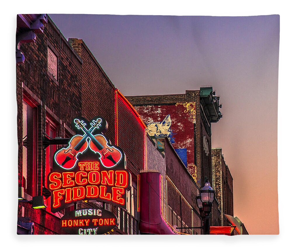 Honky Tonk Fleece Blanket featuring the photograph The Second Fiddle by Diana Powell