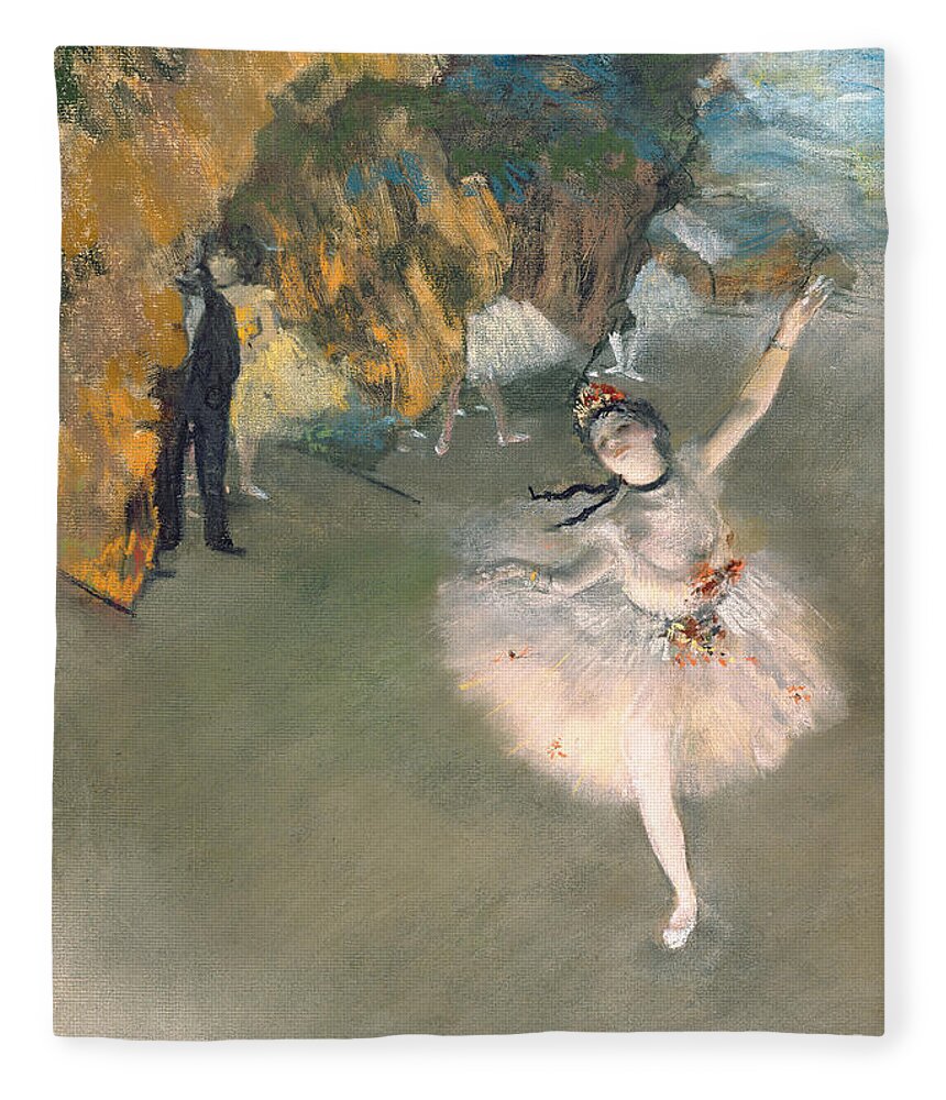 The Star Or Dancer On The Stage Fleece Blanket For Sale By Edgar Degas