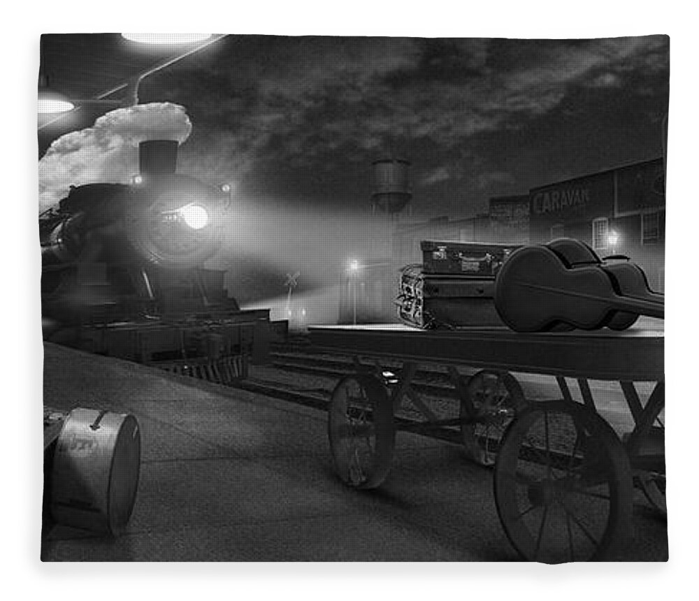 Transportation Fleece Blanket featuring the photograph The Station - Panoramic by Mike McGlothlen