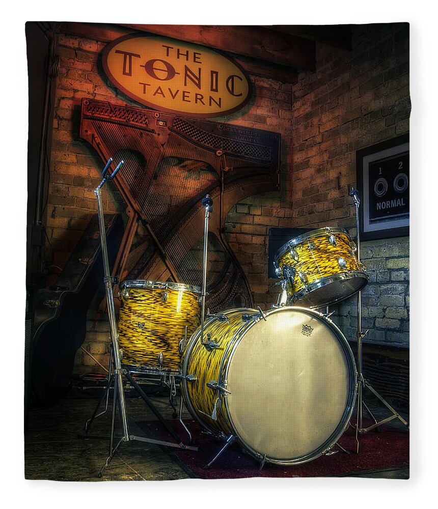 Drums Fleece Blanket featuring the photograph The Tonic Tavern by Scott Norris