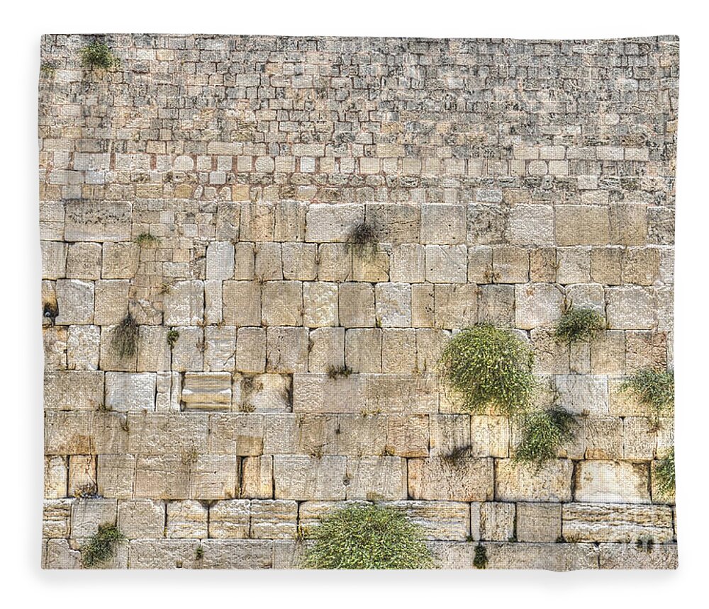 Western Wall Fleece Blanket featuring the photograph The Western Wall Jerusalem Israel by Amir Paz