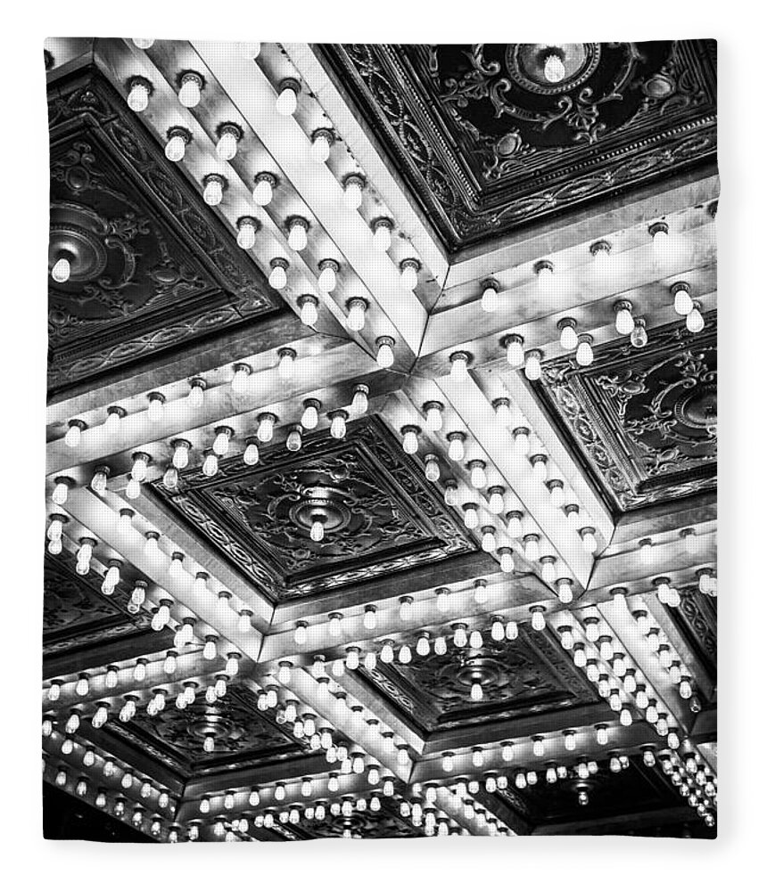 Pattern Fleece Blanket featuring the photograph Theater Lights by Melinda Ledsome