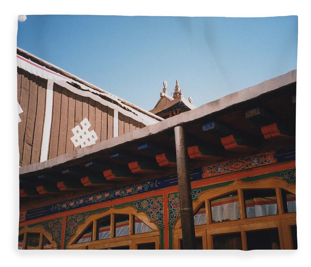 Tibet Fleece Blanket featuring the photograph Tibet Potala Palace 8 by First Star Art