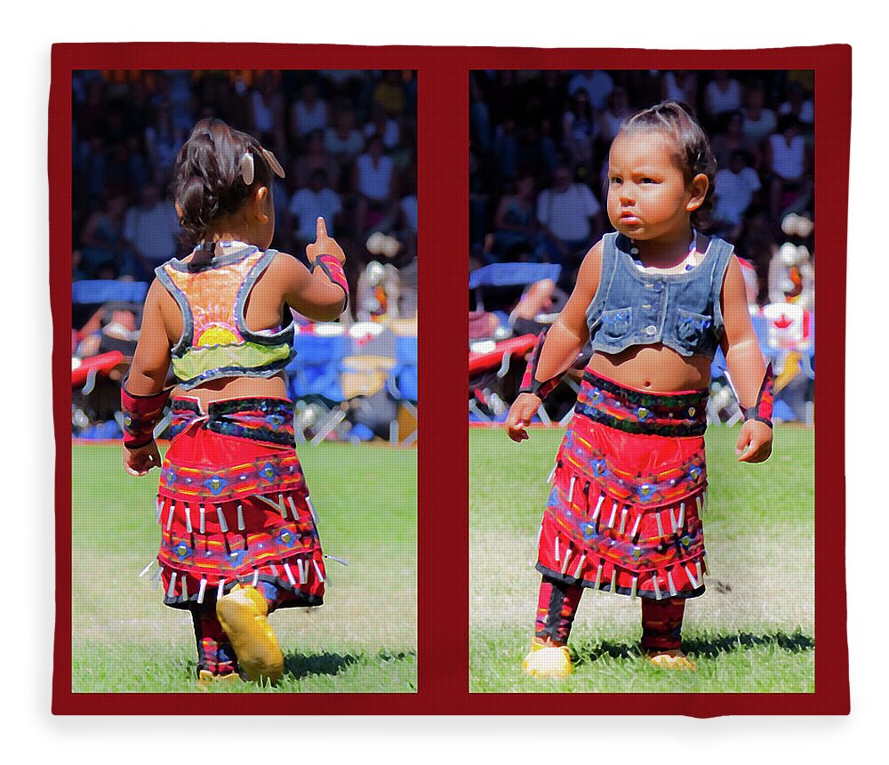 Toddler Fleece Blanket featuring the photograph Tiny Jingle Dancer by Theresa Tahara