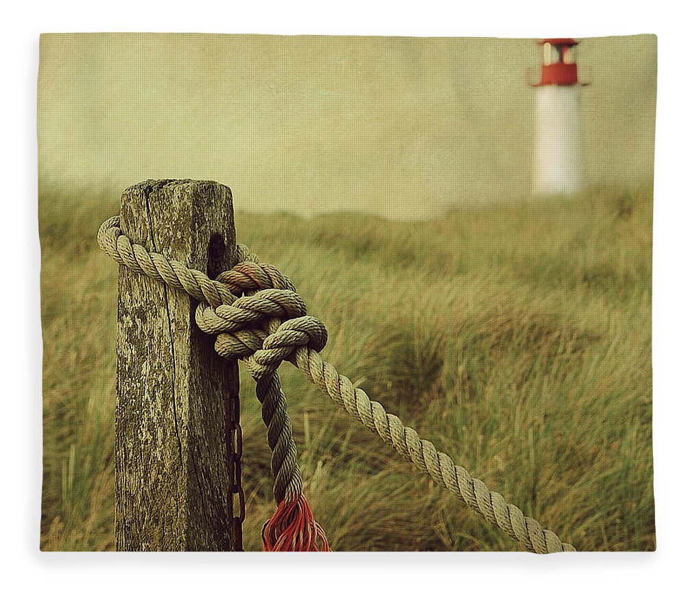Lighthouse Fleece Blanket featuring the photograph To The Lighthouse by Hannes Cmarits