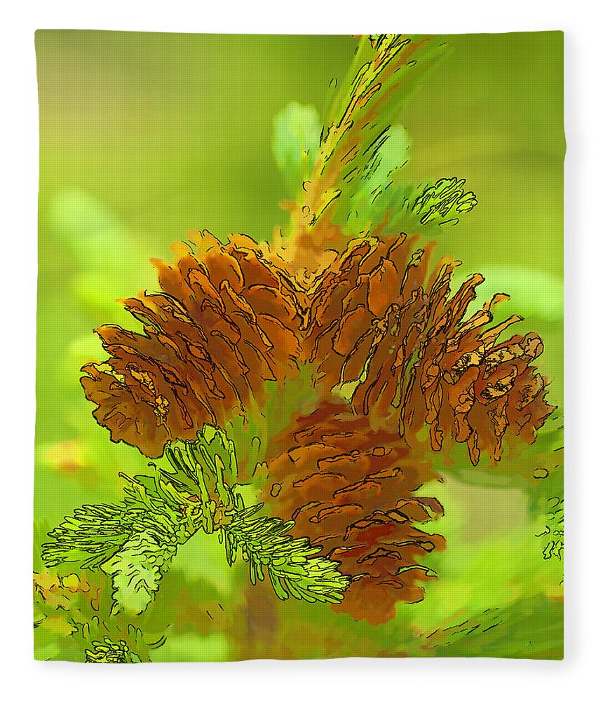 Forest Fleece Blanket featuring the photograph Tri Cones by J Michael Nettik