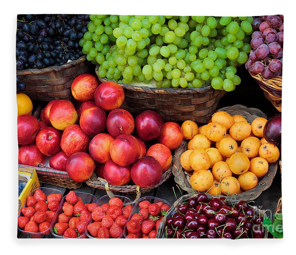 Europe Fleece Blanket featuring the photograph Tuscan fruit by Inge Johnsson