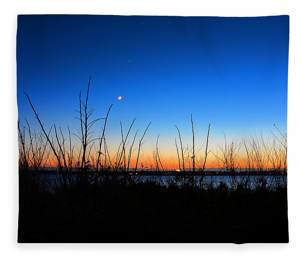 Rhode Island Fleece Blanket featuring the photograph Twilight Moment by Lourry Legarde