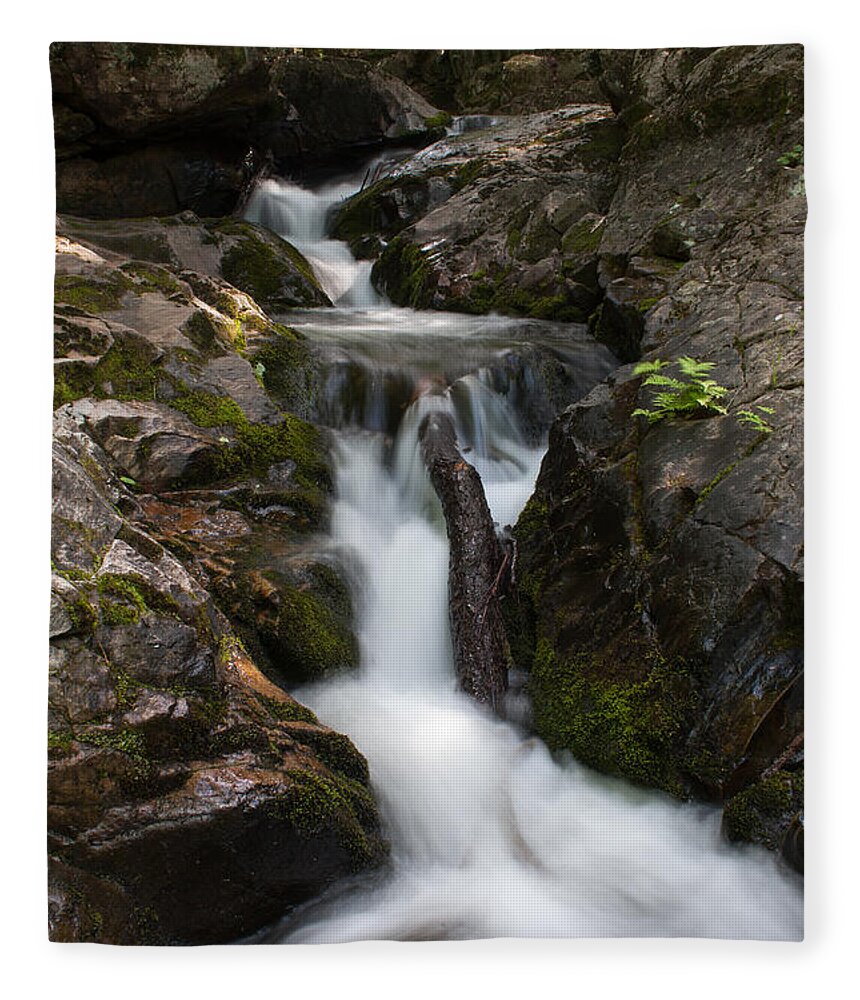Waterfall Fleece Blanket featuring the photograph Upper Pup Creek Falls by Paul Rebmann