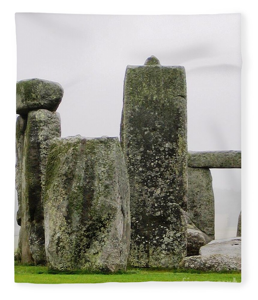 Stonehenge Fleece Blanket featuring the photograph Upright by Denise Railey
