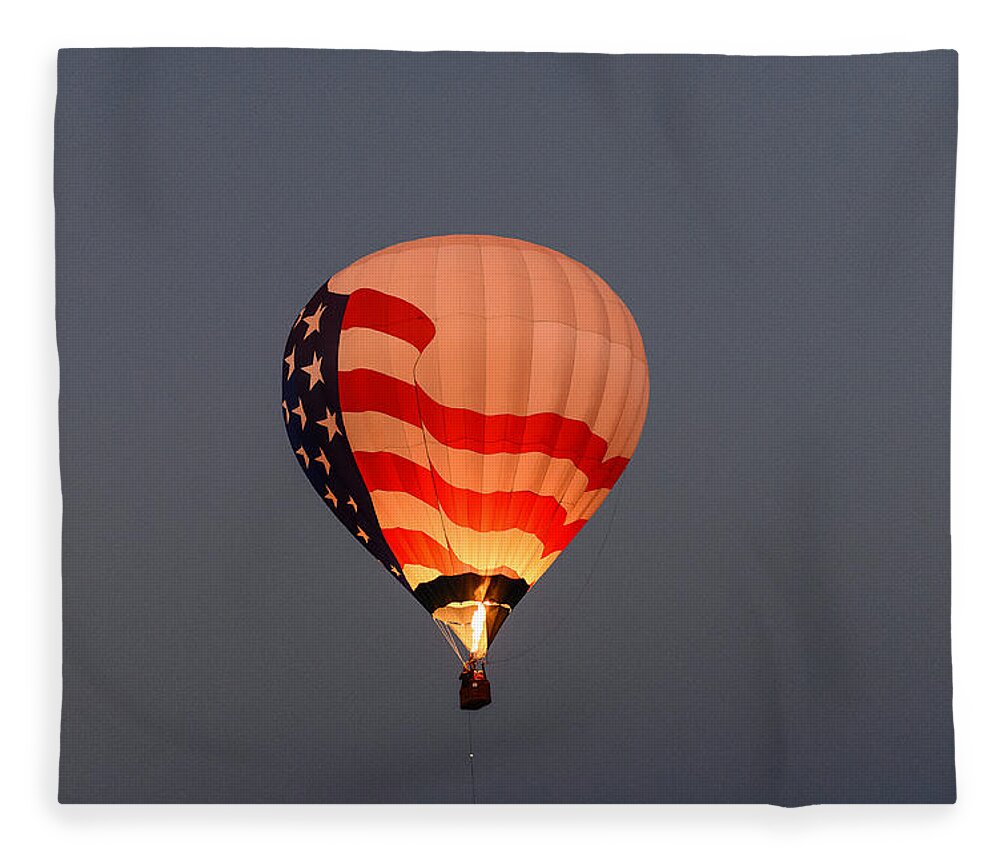 Albuquerque Fleece Blanket featuring the photograph USA proud by John Johnson